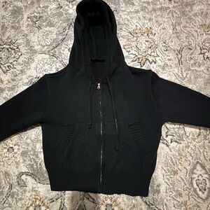 SHEIN Women's Black Zip-Up Sweater